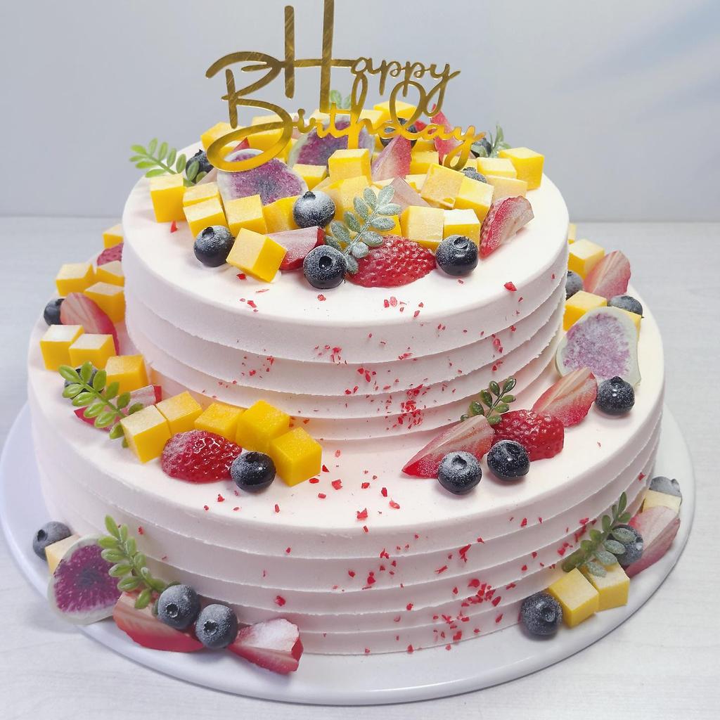 2025 Europäisches zweistöckiges Obstkuchenmodell für Ausstellungszwecke