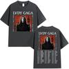 Limited Lady Gaga Mayhem Tour 2025 Album Graphic T Shirts Unisex Women Fashion Harajuku T-Shirt Vintage Oversized Short Sleeve Tees