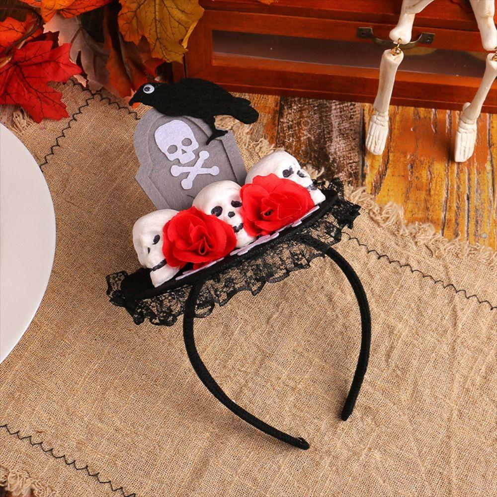 Lace Halloween Witch Hat Hair Hoop Cartoon Cone Hat Headband Halloween Party Hair Band  Photo Props