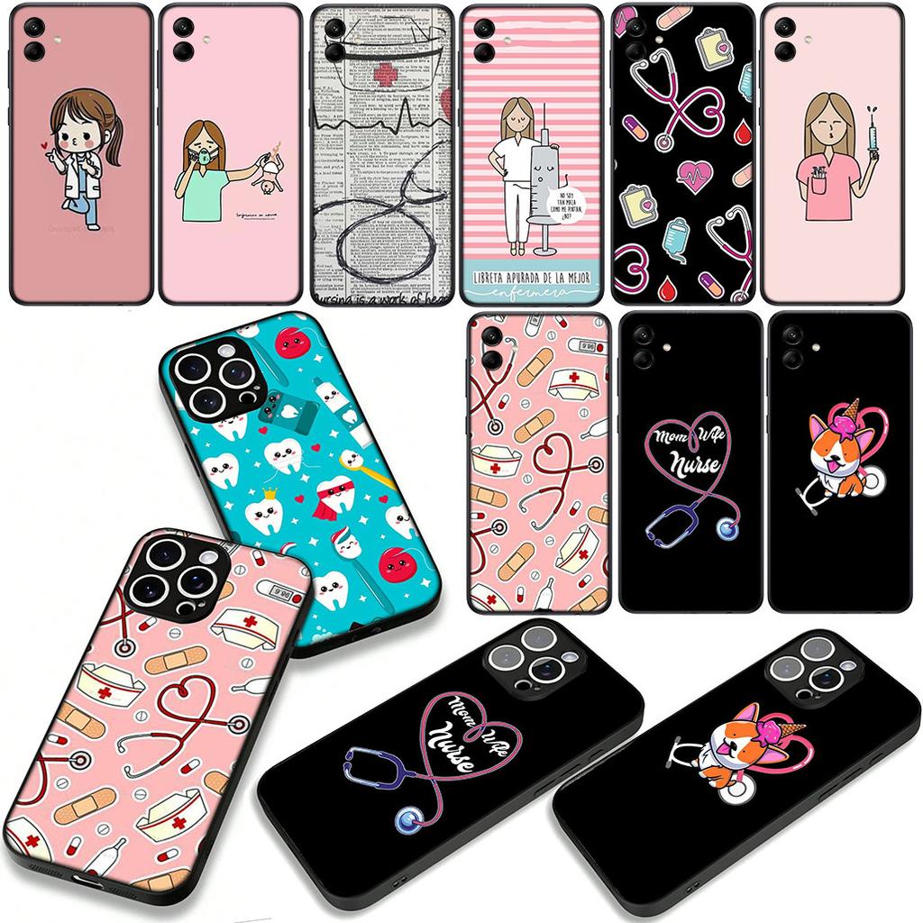 Nurse Doctor Stethoscope Happy Tooth Dentist Phone Case for OPPO A18 A16 A17 A38 A54 A40 A60 A80 A78 A79 A57 A55 A96 A15 A53