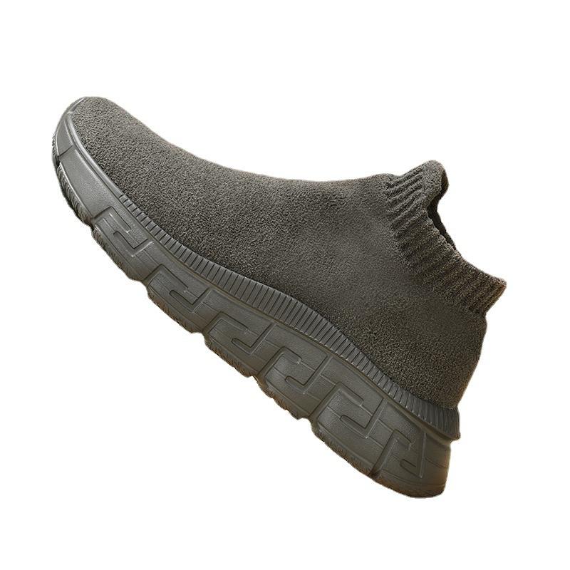 Feeling of Stepping On Shit + Technology Flying Woven Noodles! Winter Fashion Breathable Flying Woven Shoes Over Feet Casual Shoes Men, Trendy Men's