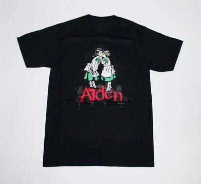 Maglietta Nera in Cotone Pesante Vtg Aiden Band Concert Tour S-5XL Unisex BT764 T-Shirt Unisex