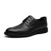 Leather shoes men's first layer cowhide business British Brock dress men's leather shoes soft sole soft surface