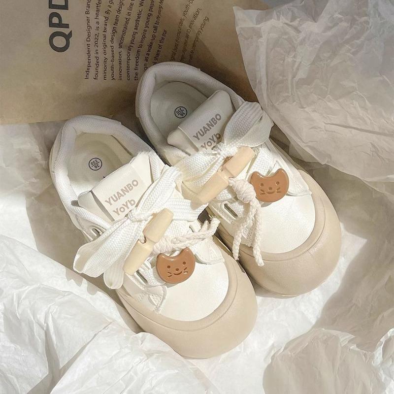 Zhao Ruth Milk Fufu Platform White Shoes Women's Niche Retro Board Shoes Women's Autumn and Winter Versatile Bread Shoes