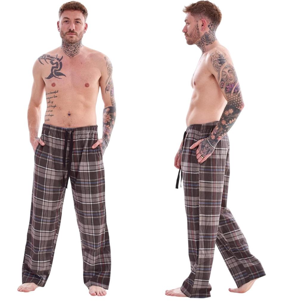 Keanu Men's Flannel Checked Lounge Pants (Pack of 2)