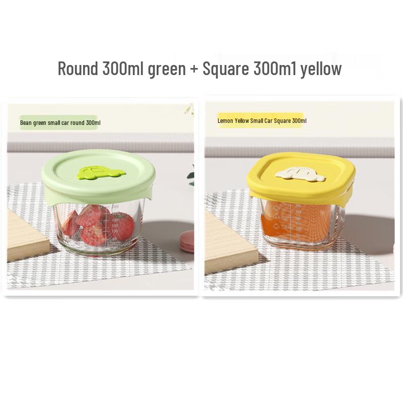 

High Borosilicate Glass Microwavable Food Containers Set