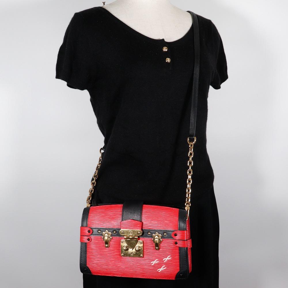 LOUIS VUITTON Trunk clutch Shoulder Bag M51697 2-way clutch Rouge Red Epi Leather Women Used