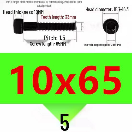 High-Strength Grade 12.9 Internal Hex Head Screws M1.4-M20
