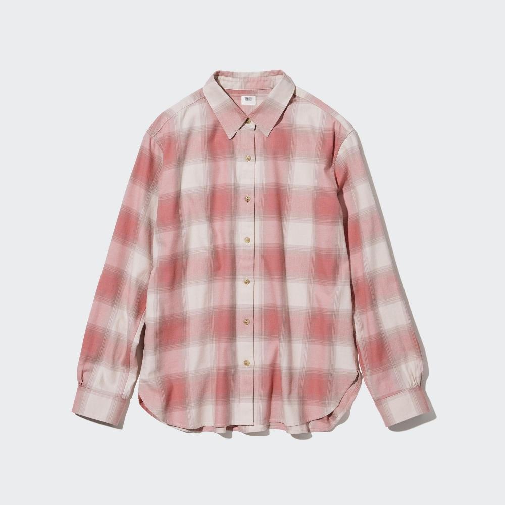 

UNIQLO JAPAN Рубашка в клетку Soft Brushed с длинным рукавом