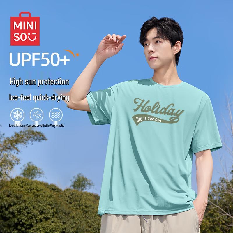 MINISO Men s UPF50+ Quick-Dry Short Sleeve T-Shirt XL