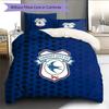 Cardiff City F.C Pattern Bedding Quilt Set  Home Decoration  Gift (1 * Duvet Cover + 2 * Pillowcase  Without Core)