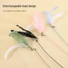 Strong Suction Cat Teaser: Feather Bell, Steel Wire Rod, Cat Head Toy