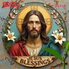 Vintage Tin Painting Wall Art Metal Jesus Blessings Durable Outdoor Indoor Decor