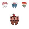 Style Quirky Cartoon Tooth Alloy Brooch Colorful Fun Food Pin For All Ages
