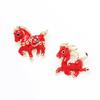 A Prosperous New Year's Product, a Red Pony Brooch, a Success, a Good Meaning, a Small Pin, Holiday Gifts for Men and Women