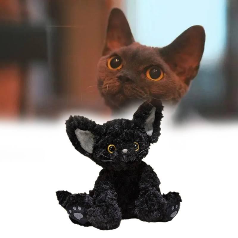 Hochwertiges deutsches Devon Rex Katze Plüschtier Superweich und knuddelig Perfektes Geschenk für jeden Anlass