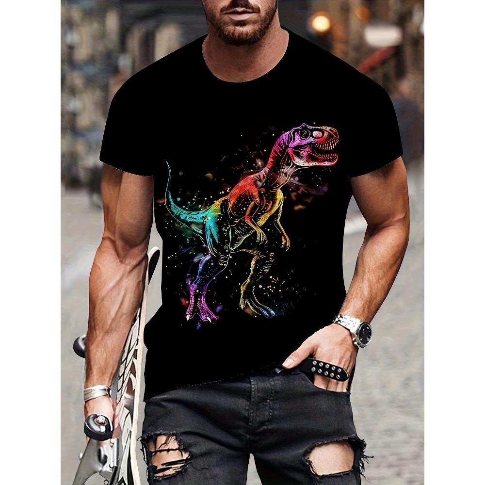 Fashion Dog Pattern Men's T-shirt Short Sleeved T-shirt Summer Oversized T-shirt Round Neck Casual Animal 3D Printed Top Men's Clothing
