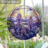 Acrylic Purple Lupine Flower Suncatcher Stained Glass Effect Window Hanging Ornament Nature Lover Gifts