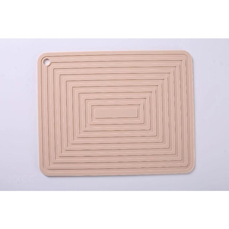 Silicone Pot Mat Square Thickened Heat Insulation High Quality Durable Design Safe for Children Mat Non Slip Corrugated Models Kitchen Table Mats