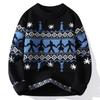 Knit Sweaters for Men Crewneck Loose Fit Lightweight Sweater Men's Casual Twist Textured Patterned Cable Knitted Pullover Sweaters for Christmas