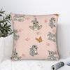 Bambi Cute Bunny Cartoon Throw Pillow Cover Polyester Decorative Pillow  , Customized Cushion Covers