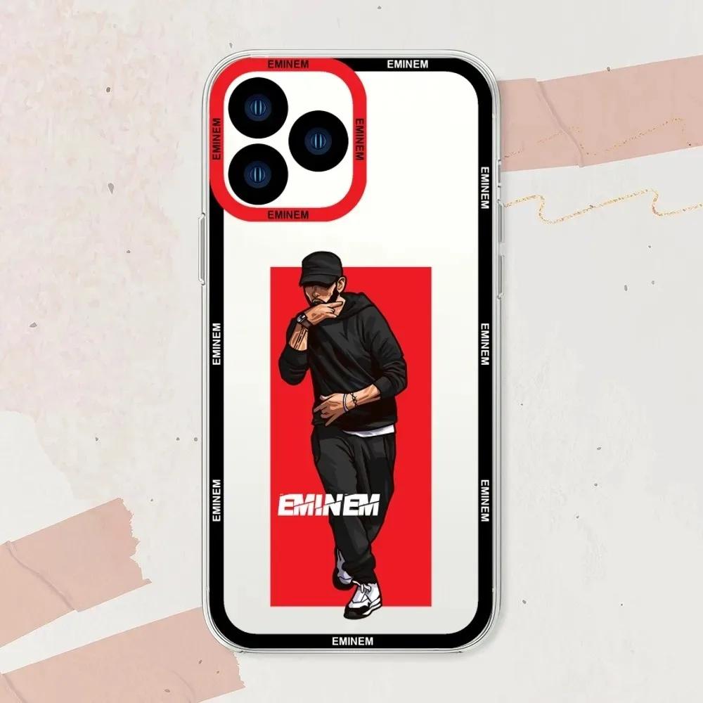 Singer Eminem Phone Case For iPhone 17 16 15 14 13 12 11 Pro Max X XR XS Mini Plus Clear TPU Back Cover