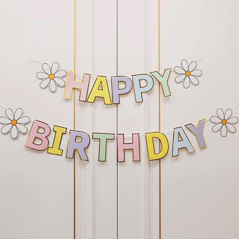 Banner zum 1. Geburtstag für Jungen und Mädchen: Badminton-Themen-Wimpelkette