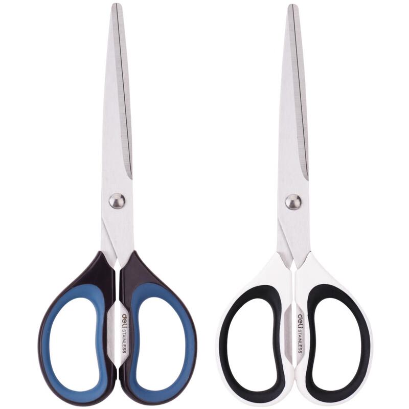 Deli 175mm Soft Grip Scissors, 2-Pack