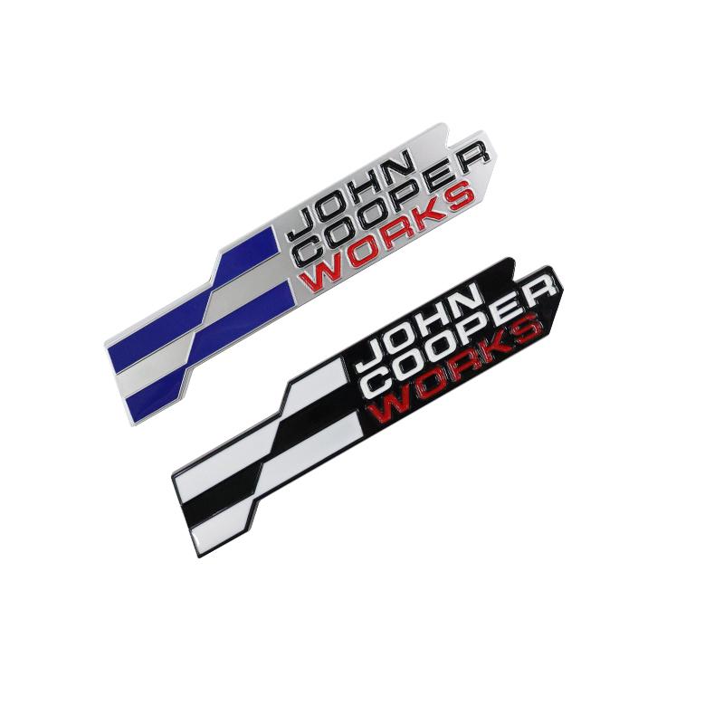 JOHN COOPER WORKS New Badge Car Stickers for BMW MINI JCW Metal Refit Rear Trunk Logo Personality Body Grille Nameplate Mark Or2