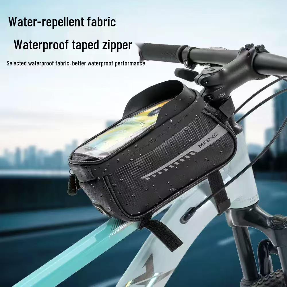 Wasserdichte Fahrrad-Vorderrad-Rahmen-Handytasche mit Touchscreen