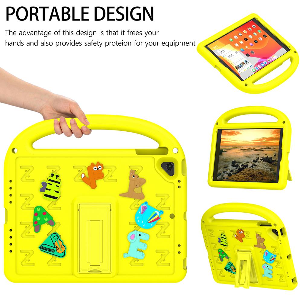 Für Apple iPad Pro 9.7 2017 2016 Air 1 2 A1474 A1566 A1673 A1822 A1954 Hülle Kinder Sicher Cartoon Buchstaben Tragbar EVA Schaum Stoßfest Ständer Tablet Hülle