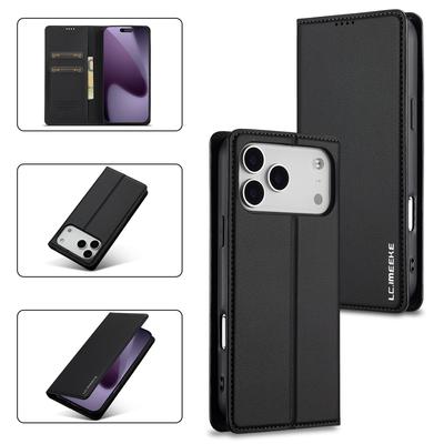 Ultra Thin Flip Leather Case for IPhone 17 Pro Max 17 Air 16 15 14 13 12 11 Pro Max Magnetic Card Wallet Bracket Leather Cover