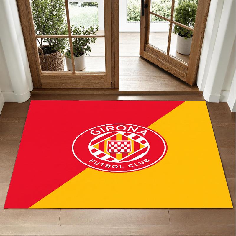 Girona FC Design Crystal Velvet Rug Soft Decorative Mat for Bedroom Entrance
