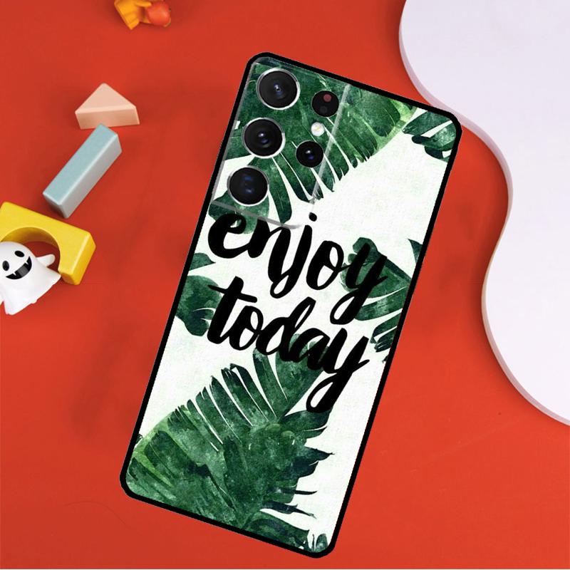 Monstera Leaves Palm Tree Flowers Phone Case For Samsung Galaxy S25 Ultra S9 S10 S20 FE S21 S22 S23 S24 Plus S24 Ultra Cover