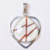 Natural White Opal Pendant -Fire Pear 38 ct 925 Sterling Silver October Birthday Birthstone