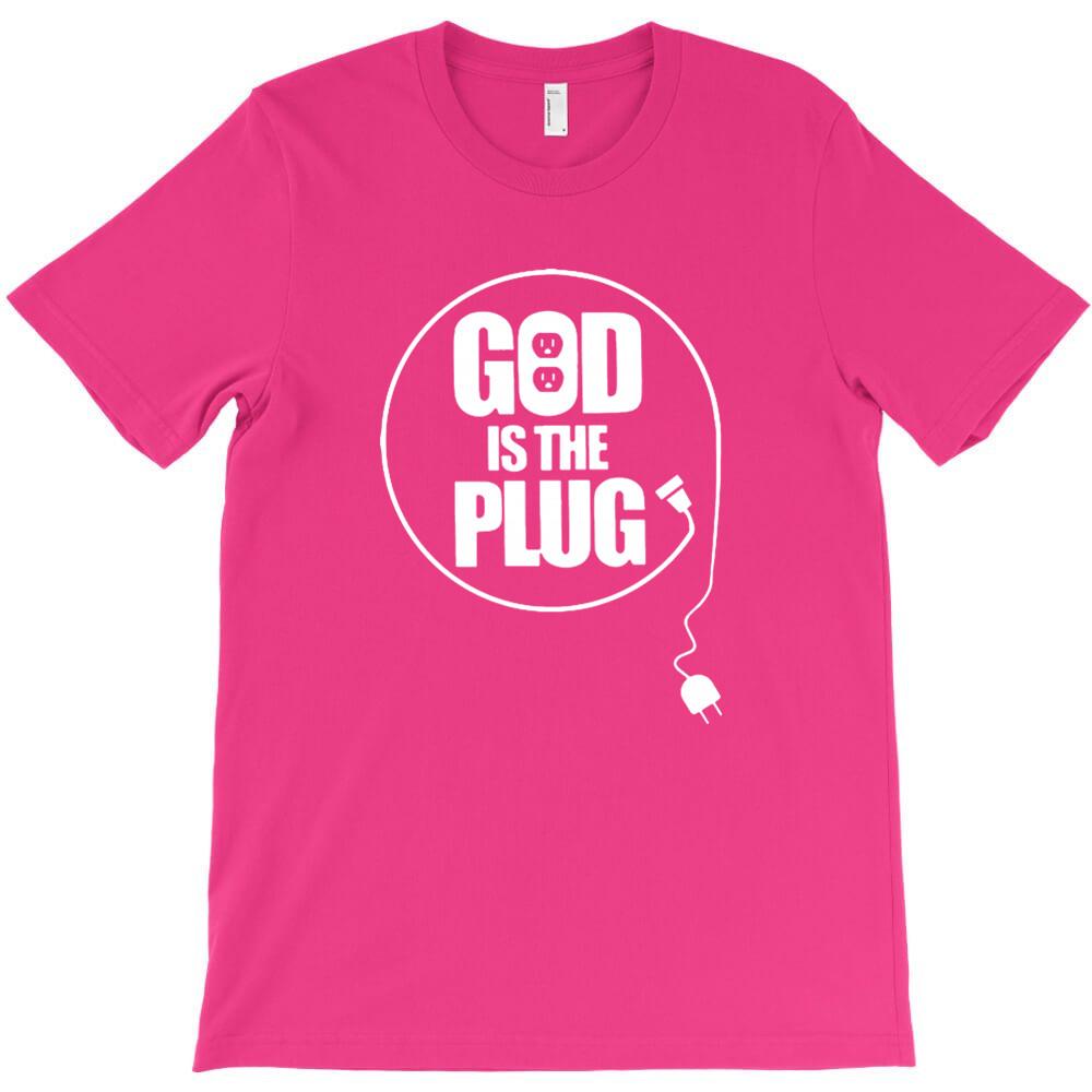God Is The Plug T Shirt For Mens Short Sleeve Tee Shirts For Man Design