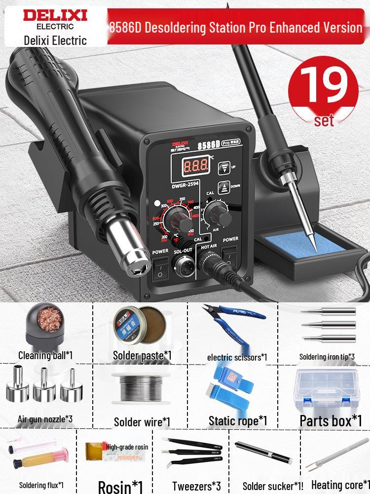 Delixi Electric 3-in-1 Soldering & Desoldering Station for Mobile Phone Repair
