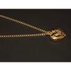 Used Moschino Vintage Necklace Heart-shaped Logo Gold Color Golden