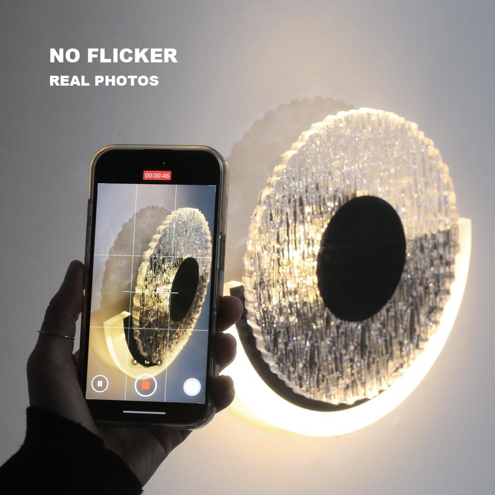 Modern LED Wall Lamp Round Light Wall Sconces Home Decor For Bedside Indoor Lighting For Living Room Corridor Light Fixture