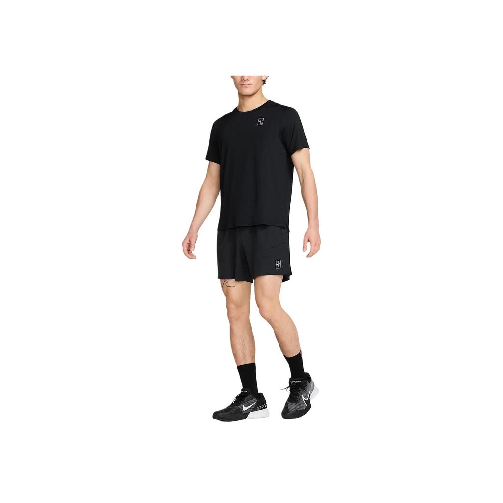 Nike Dri-Fit Advantage Casual Simple Breathable Lace Tennis Bottoms Men bottoms Black White FZ6914-010