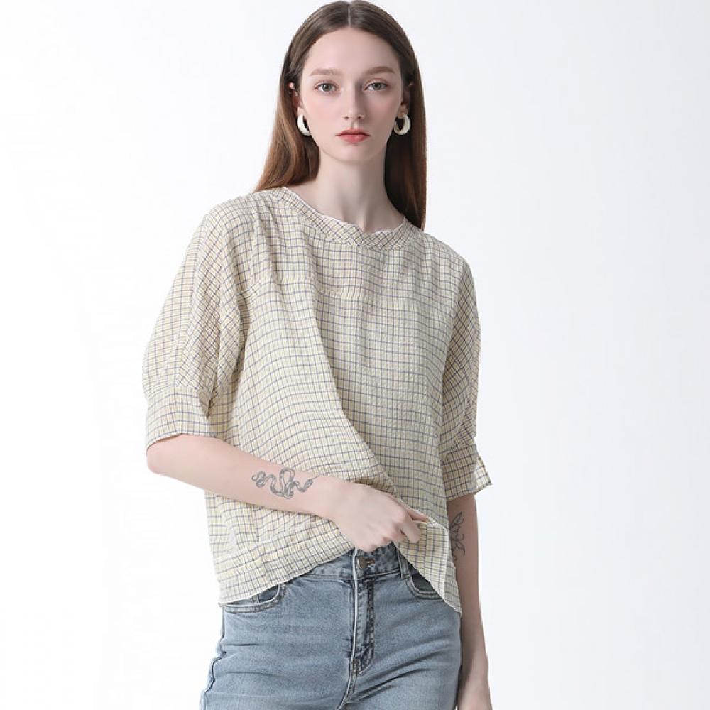 

She S miss Check Lip Neck BlouSe Цена 198 000 вон Yellow (YE)/55