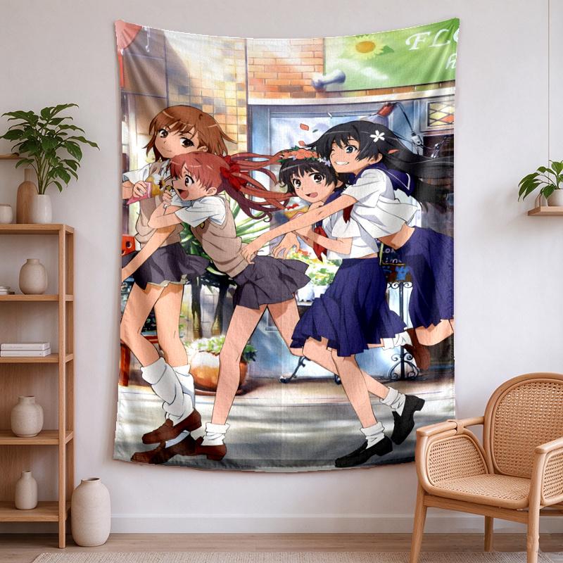 A Certain Scientific Railgun Tapestry wall decor—perfect for bedrooms living rooms and dorm rooms Easy to install it enhances your space and creates a