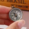 Mini Keychain Compass Vintage Metal Survival Pocket Compass Camping Hiking Compass Trekking Navigation Tools Wedding Souvenir