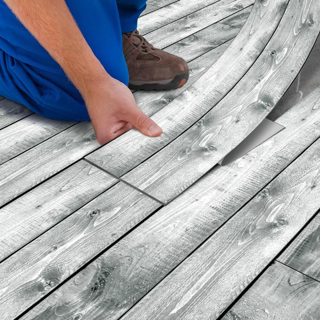 Mattierte PVC Holzmaserung Wasserdichte Bodenaufkleber - Schmutzabweisend für Küchen- & Schlafzimmerrenovierungen