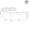 Box Spring Bed with Mattress and Headboard Blue 200 X 200 Cm Fabric