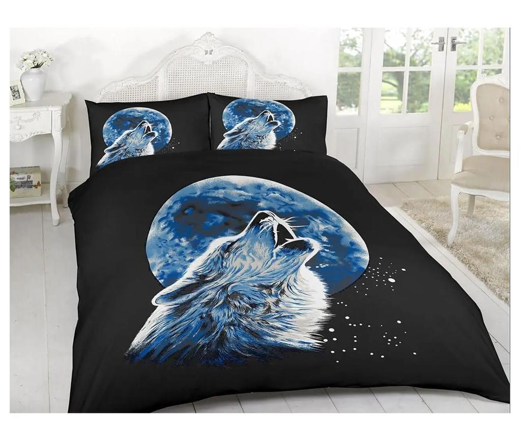 Wolf Duvet Cover Safari Animals Wolf Family Pattern Printed Cover Woodland Forest For Bedroom Decorations For Kid Women Men Gift