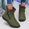 Casual Side Zip Furry Snow Boots Women 2025 Winter Comfort Round Toe Medium Heel Booties Warm Short Plush Waterproof Ankle Boots