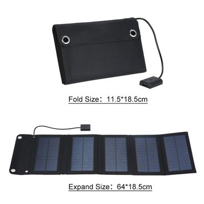 20W Solar   Foldable Solar Panel with USB Ports Waterproof Camping Travel Compatible for   &   Smartphones