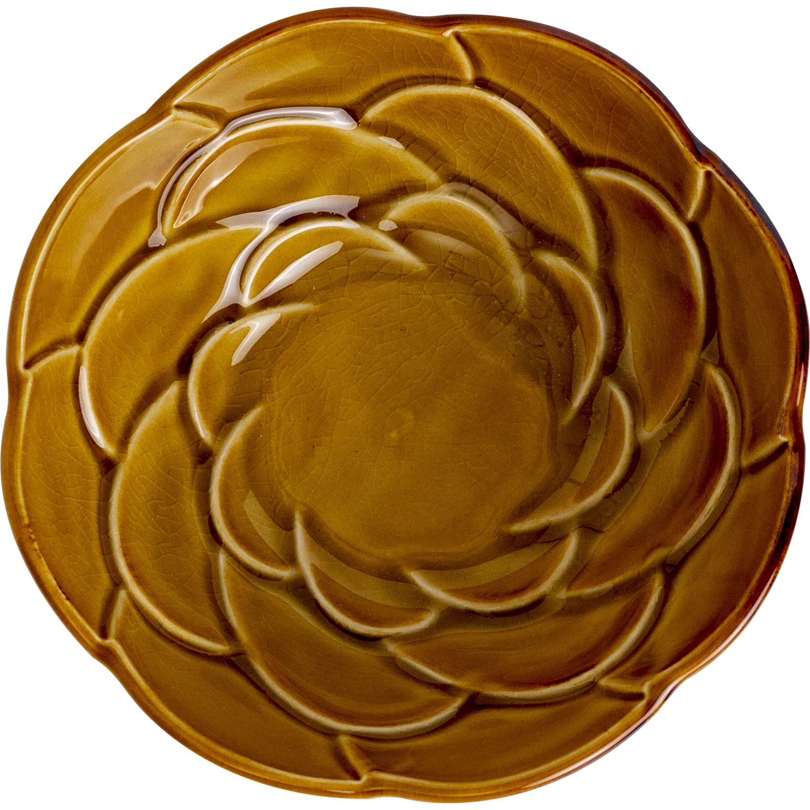 

Minoru Pottery Mino Ware Mell 150 Bowl Golden Rod