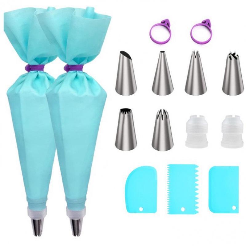 Nordic Disposable Piping Bags & Tips Set for Cake Decorating